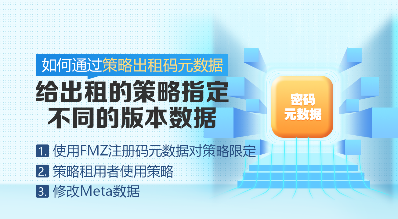 如何通过策略出租码元数据给出租的策略指定不同的版本数据